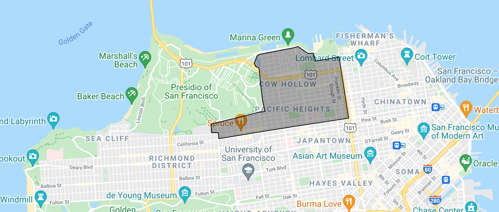 map of district 7 sf